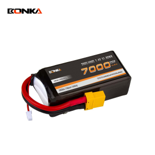 BONKA 7000mAh 200C 2S6P 7.4V Drag Pack for RC Car